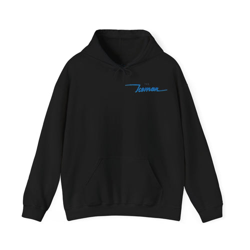 ICEMAN Blue Graphic Black Hoodie