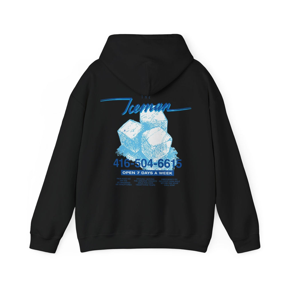ICEMAN Blue Graphic Black Hoodie